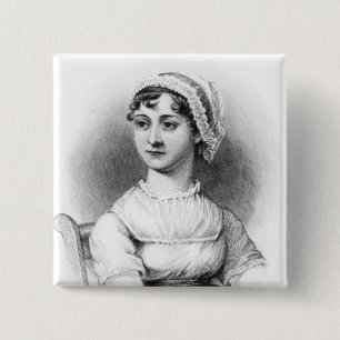 Porträt von Jane Austen Button