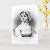 Porträt von Jane Austen Karte (Gelbe Blume)