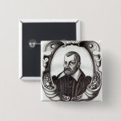 Porträt von Jean Bodin Button (Vorne & Hinten)