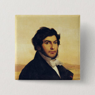 Porträt von Jean-Francois Champollion 1831 Button