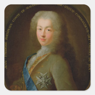 Porträt von Jean Frederic Phelypeaux Quadratischer Aufkleber
