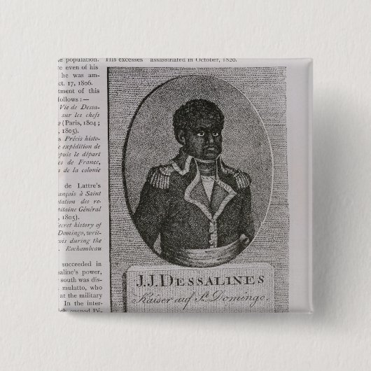 Porträt von Jean-Jacques Dessalines Button (Vorderseite)