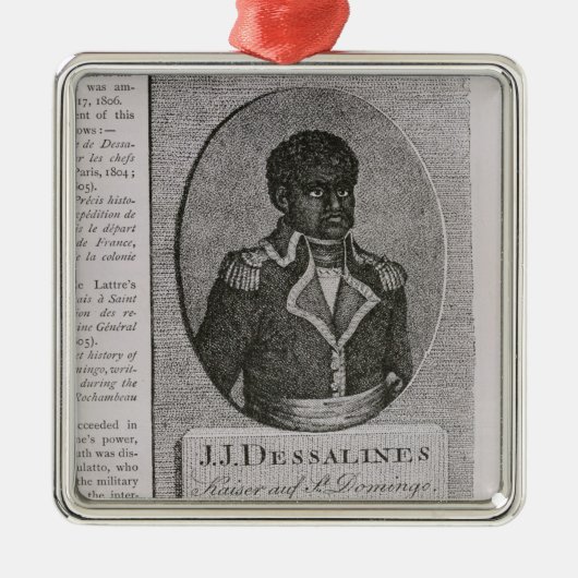 Porträt von Jean-Jacques Dessalines Silbernes Ornament (Vorne)