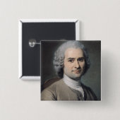 Porträt von Jean-jacques Rousseau Button (Vorne & Hinten)