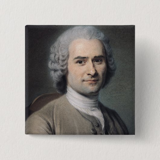 Porträt von Jean-jacques Rousseau Button (Vorderseite)