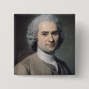 Porträt von Jean-jacques Rousseau Button