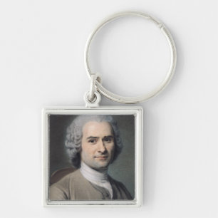 Porträt von Jean-jacques Rousseau Schlüsselanhänger