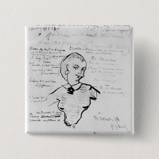 Porträt von Jeanne Duval Button (Vorderseite)