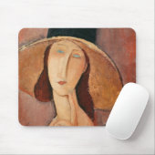 Porträt von Jeanne Hebuterne in einem großen Hut Mousepad (Mit Mouse)