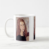 Porträt von Jeanne Hébuterne [Kopf im Profil]. , Kaffeetasse (Links)