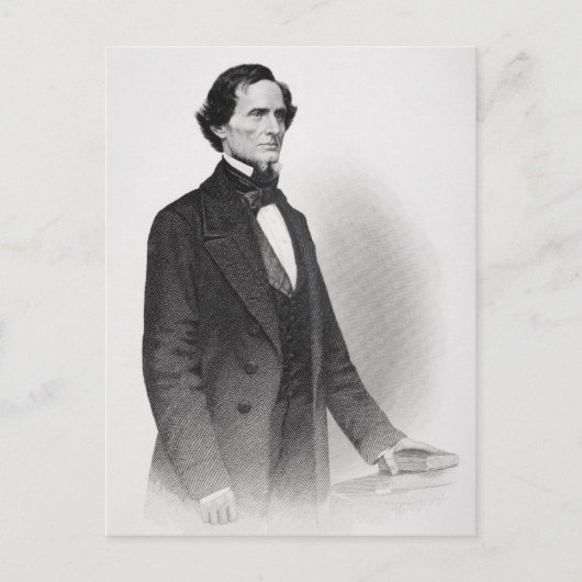 Porträt von Jefferson Davis Postkarte (Vorderseite)