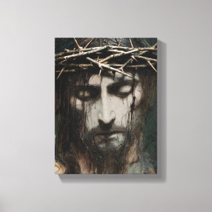 Porträt von Jesus Christus (#1) Leinwanddruck