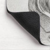 Porträt von Johanes Brahms alterte zwanzig, 1853 Mousepad (Ecke)