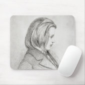 Porträt von Johanes Brahms alterte zwanzig, 1853 Mousepad (Mit Mouse)