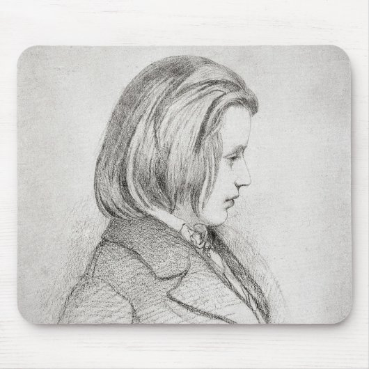 Porträt von Johanes Brahms alterte zwanzig, 1853 Mousepad (Vorne)