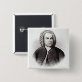 Porträt von Johann Sebastian Bach Button (Vorne & Hinten)
