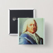 Porträt von Johann Sebastian Bach Button (Vorne & Hinten)