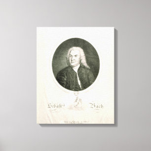 Porträt von Johann Sebastian Bach Leinwanddruck