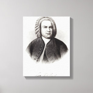 Porträt von Johann Sebastian Bach Leinwanddruck