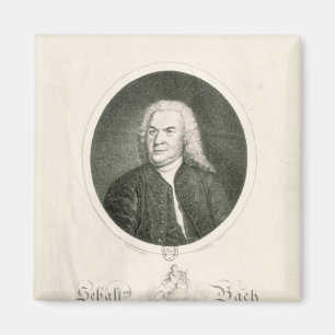 Porträt von Johann Sebastian Bach Magnet