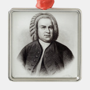 Porträt von Johann Sebastian Bach Silbernes Ornament