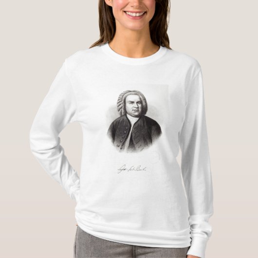Porträt von Johann Sebastian Bach T-Shirt (Vorderseite)