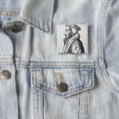 Porträt von Johannes Calvin alterte 53, 1564 Button (Beispiel)
