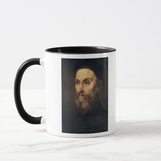 Porträt von Johannes Calvin Tasse (Links)