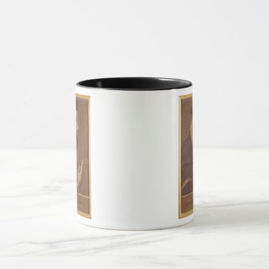 Porträt von Johannes Calvin Tasse (Zentrum)