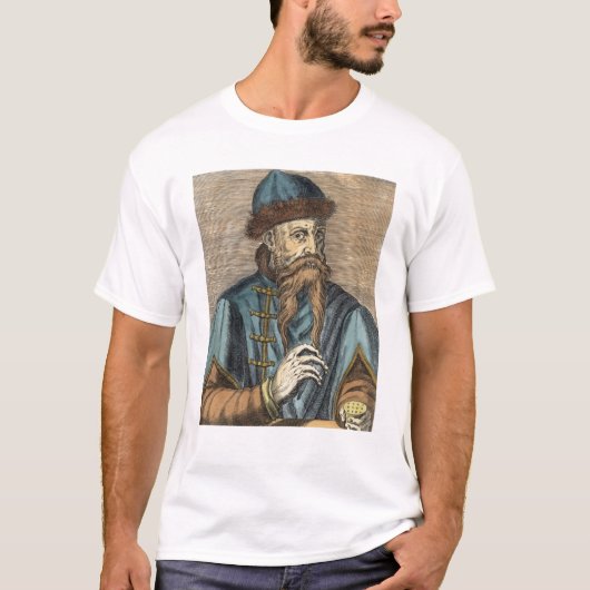 Porträt von Johannes Gutenberg 2 T-Shirt (Vorderseite)