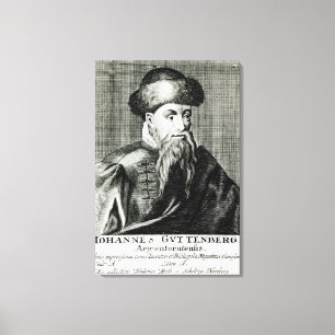Porträt von Johannes Gutenberg Leinwanddruck