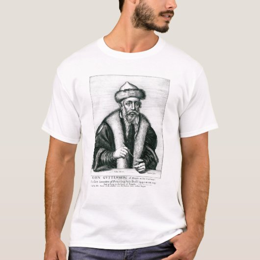 Porträt von Johannes Gutenberg T-Shirt (Vorderseite)