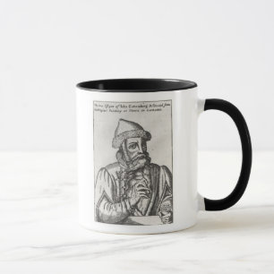 Porträt von Johannes Gutenberg Tasse