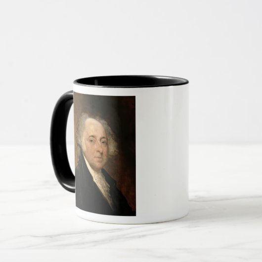 Porträt von John Adams Tasse (Vorderseite Links)
