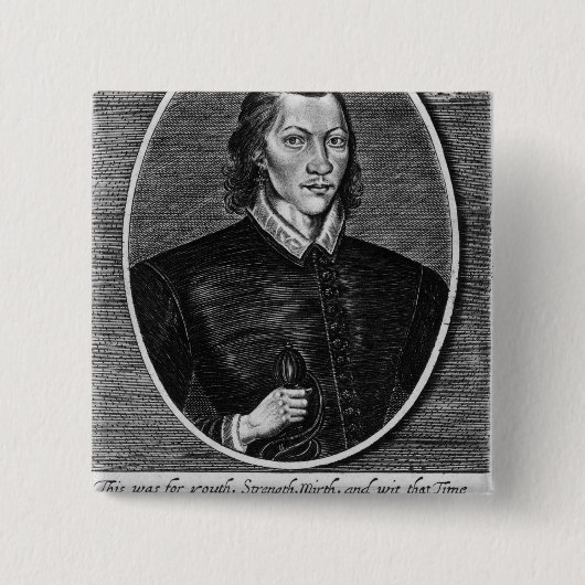 Porträt von John Donne Button (Vorderseite)