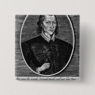 Porträt von John Donne Button