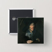 Porträt von John Donne, c.1595 Button (Vorne & Hinten)