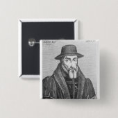 Porträt von John Foxe-Englisch Martyrologist Button (Vorne & Hinten)