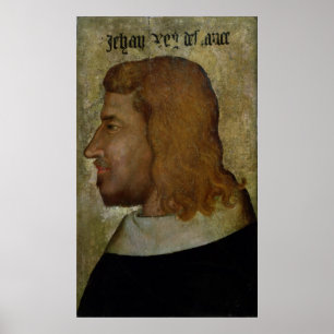Porträt von John II, 'der gute König von Poster