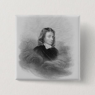 Porträt von John Milton (1608-74) graviert durch Button