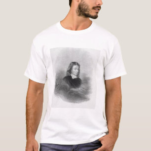 Porträt von John Milton (1608-74) graviert durch T-Shirt