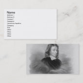 Porträt von John Milton (1608-74) graviert durch Visitenkarte (Vorne/Hinten)