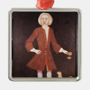 Porträt von Jonathan Bentham, c.1725 Silbernes Ornament