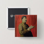 Porträt von Josif Stalin, 1933 Button (Vorne & Hinten)