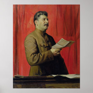 Porträt von Josif Stalin, 1933 Poster
