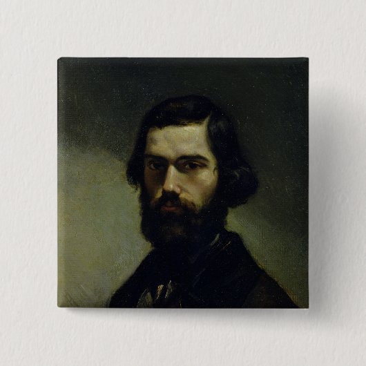 Porträt von Jules Valles c.1861 Button (Vorderseite)