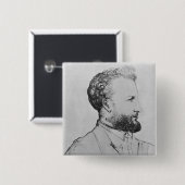 Porträt von Jules Verne d Button (Vorne & Hinten)