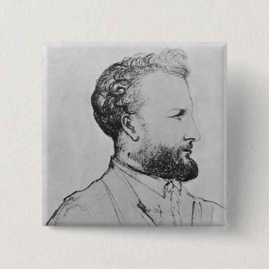 Porträt von Jules Verne d Button (Vorderseite)