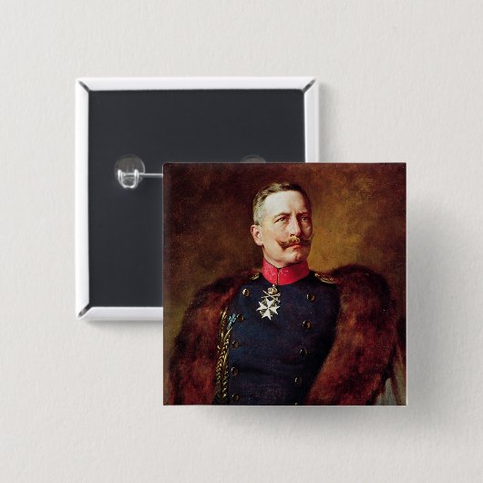 Porträt von Kaiser Wilhelm Ii Button (Vorne & Hinten)