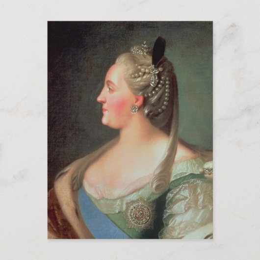 Porträt von Kaiserin Catherine II. der Großen Postkarte (Vorderseite)